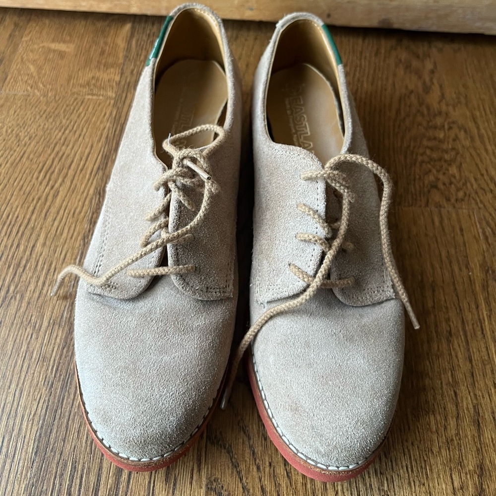 EASTLAND Tan Suede Buck Oxford Shoe US 6.5 Preppy Academia